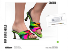 BASHKA - Fur Sure Heels (Green)