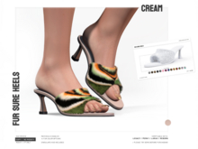 BASHKA - Fur Sure Heels (Cream)
