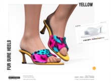 BASHKA - Fur Sure Heels (Yellow)