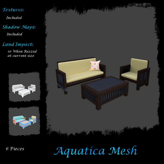 Aquatica Mesh - AMEE20250436 Dark Patio Set