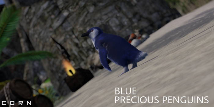 C O R N - BLUE PRECIOUS PENGUINS