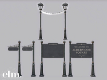 Elm. Soho City Decor//Street Lights & Signs [Viridian]