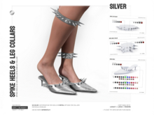 BASHKA - Spike Heels & Leg Collars (Silver)