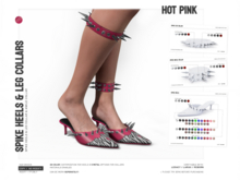 BASHKA - Spike Heels & Leg Collars (Hot Pink)