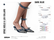 BASHKA - Spike Heels & Leg Collars (Dark Blue)