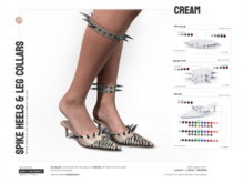 BASHKA - Spike Heels & Leg Collars (Cream)