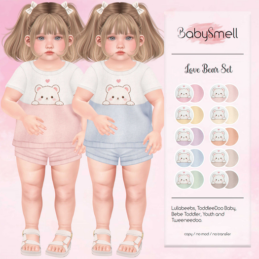 Baby Smell - Love Bear Set (Rose)