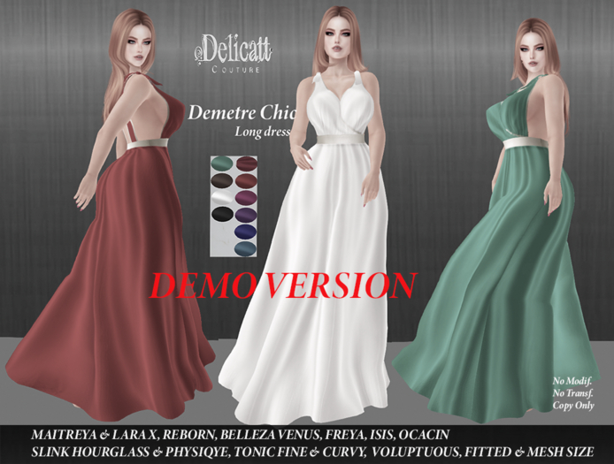 Delicatt Couuture - DEMO - Demetre  long dress - Chic - V26
