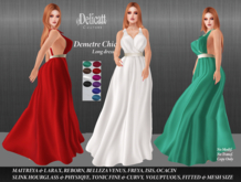 Delicatt Couture - Demetre  long dress - Chic - V26 - MAY01♥2026♥