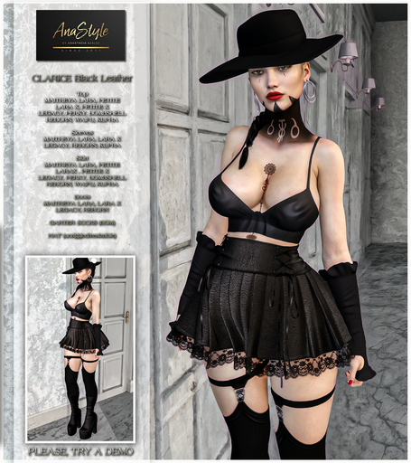 Anastyle - CLARICE BLACK LEATHER Outfit