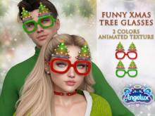 *Angelux* Funny Xmas Tree Glasses