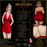 ~FT~ mini red dress with chain