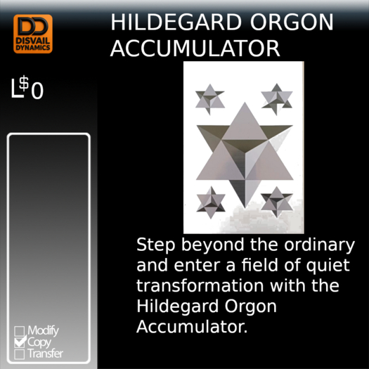 Hildegard Orgon Accumulator (fun product)