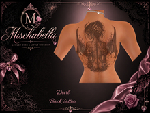 Second Life Devil Back Tattoo BOM – Feminine Dark Wings Tattoo – SL Tattoo – Mischabella