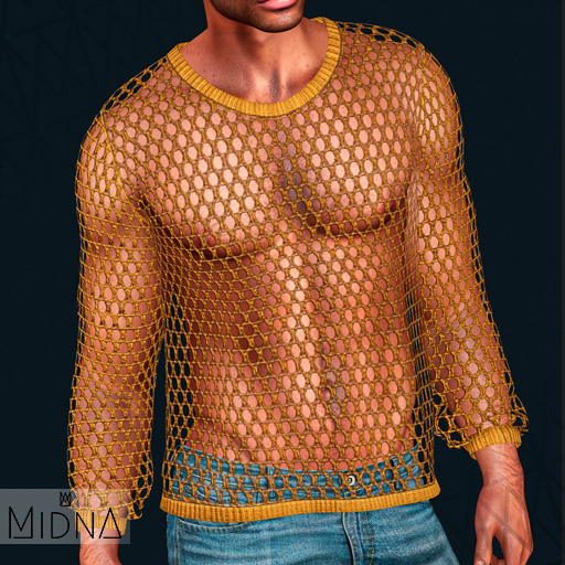 MIDNA - Eric Sweater - Mesh V. - MUSTARD [ADD]