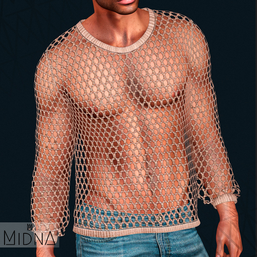 MIDNA - Eric Sweater - Mesh V. - PEACH [ADD]