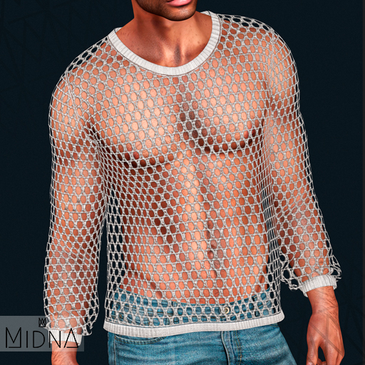 MIDNA - Eric Sweater - Mesh V. - WHITE [ADD]