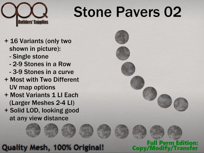 Full Perm Round Pavers - OPQ Stone Pavers 02