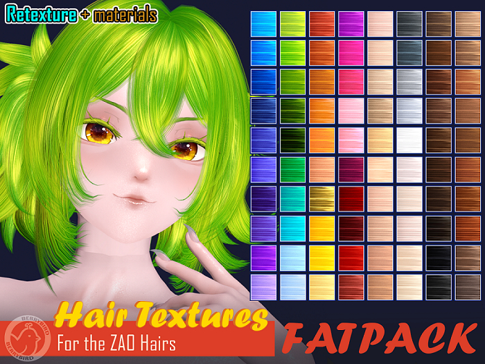 Berrybird - ZAO Hair Textures [FATPACK]