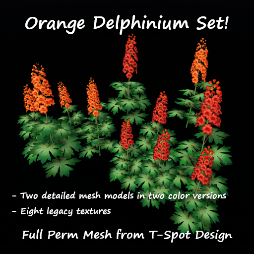 T-Spot Mesh - Orange Delphinium Set - FP - LI=1.2-4.0