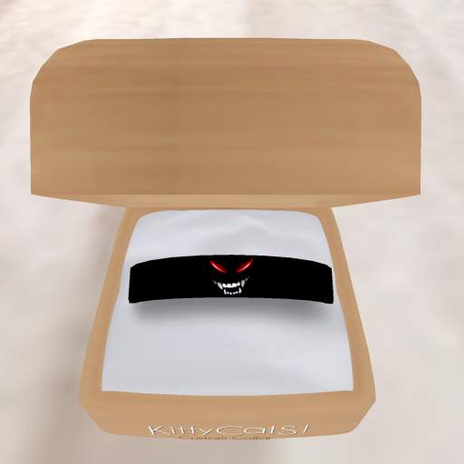 Smiling Red Eyed Monster Kitty Collar  (421) - Cateau de Meow - KittyCats Breedable Collar!
