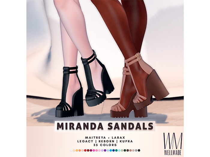 [WellMade] Miranda Sandals
