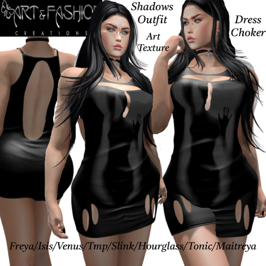 ART & FASHION - SHADOWS DRESS