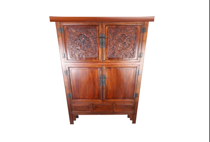 Antique Chinese chest 3 low hutch, great detail