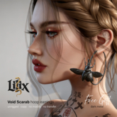 LILIX - Void Scarab earrings dark metal_mp