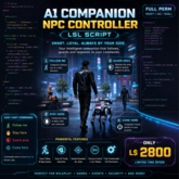 AI Companion NPC Controller LSL Script Full Perm | Follow Guard System Smart Avatar Assistant