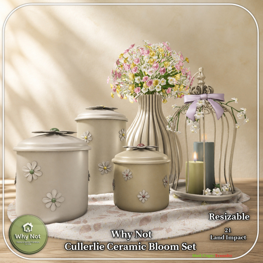 Why Not - Cullerlie Ceramic Bloom Set-Add Me