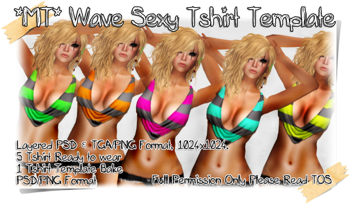 *MT* Wave Sexy Tshirt Template