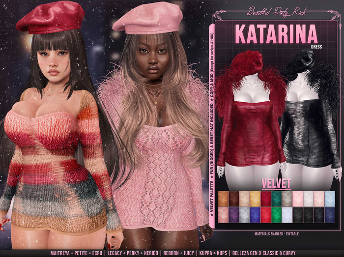*B.D.R.* Katarina -Dress- (Velvet)