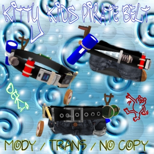 kitty kids pirate belt