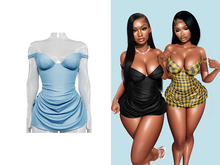 [Brior] Ayla Bustier Dress - (Blue)