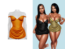 [Brior] Ayla Bustier Dress - (Orange)