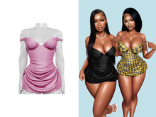 [Brior] Ayla Bustier Dress - (Pink)