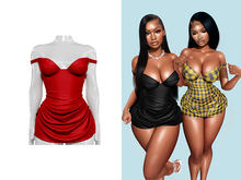 [Brior] Ayla Bustier Dress - (Red)