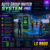 Auto Group Inviter System –Smart Anti-Spam Join Board with Auto Invite, Cooldown Protection & Owner Control LSL Script