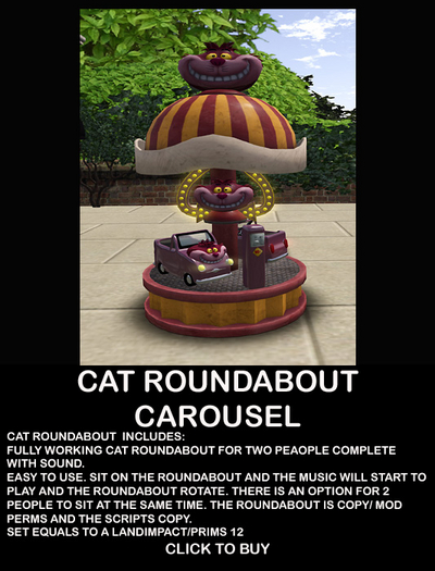 WORKING CAT ROUNDABOUT CAROUSEL 