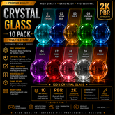 aX: Crystal Glass 10 Pack 2K PBR