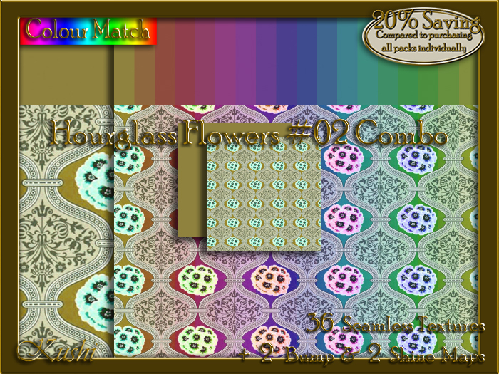 Hourglass Flowers #02 COMBO Texture Bundle