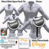 AmAzInG C.  Men's Shirt Open Neck Tie Demo