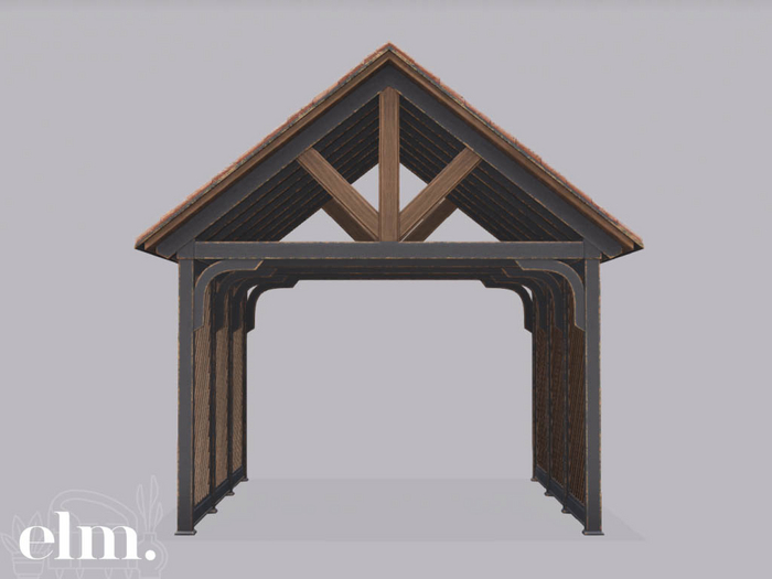 Elm. Sawyer Carport [Black]