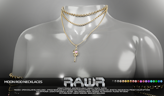 RAWR! Moon Rod Necklace (add me)