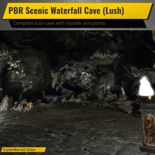 PBR Scenic Waterfall Cave (Lush)