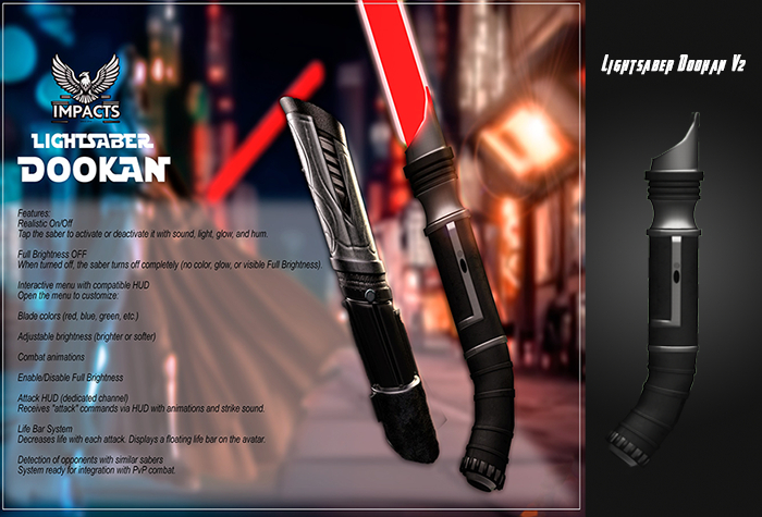 IMPACTS- Lightsaber Dookan V2 Combat System