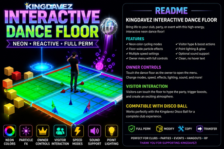 [Full Perm] Interactive Dance Floor Script [Copy/Mod/Transfer]