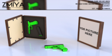 ZMIYA Picture Frame Gun Safe Green