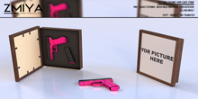 ZMIYA Picture Frame Gun Safe Pink